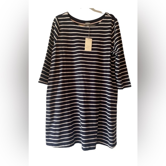 a new day Dresses & Skirts - navy/white stripped dress sz xxl